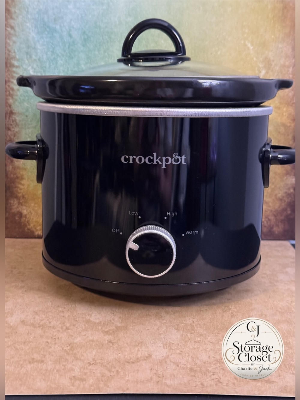 Black 2qt Crockpot